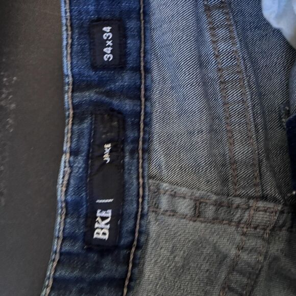 BKE Jeans Men s 34 Blue Straight Leg Comfort Fit Solid Cotton Blend - Picture 3 of 8